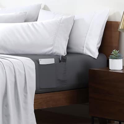 Swift Home Soft Microfiber Storage Pocket Fitted Sheet
