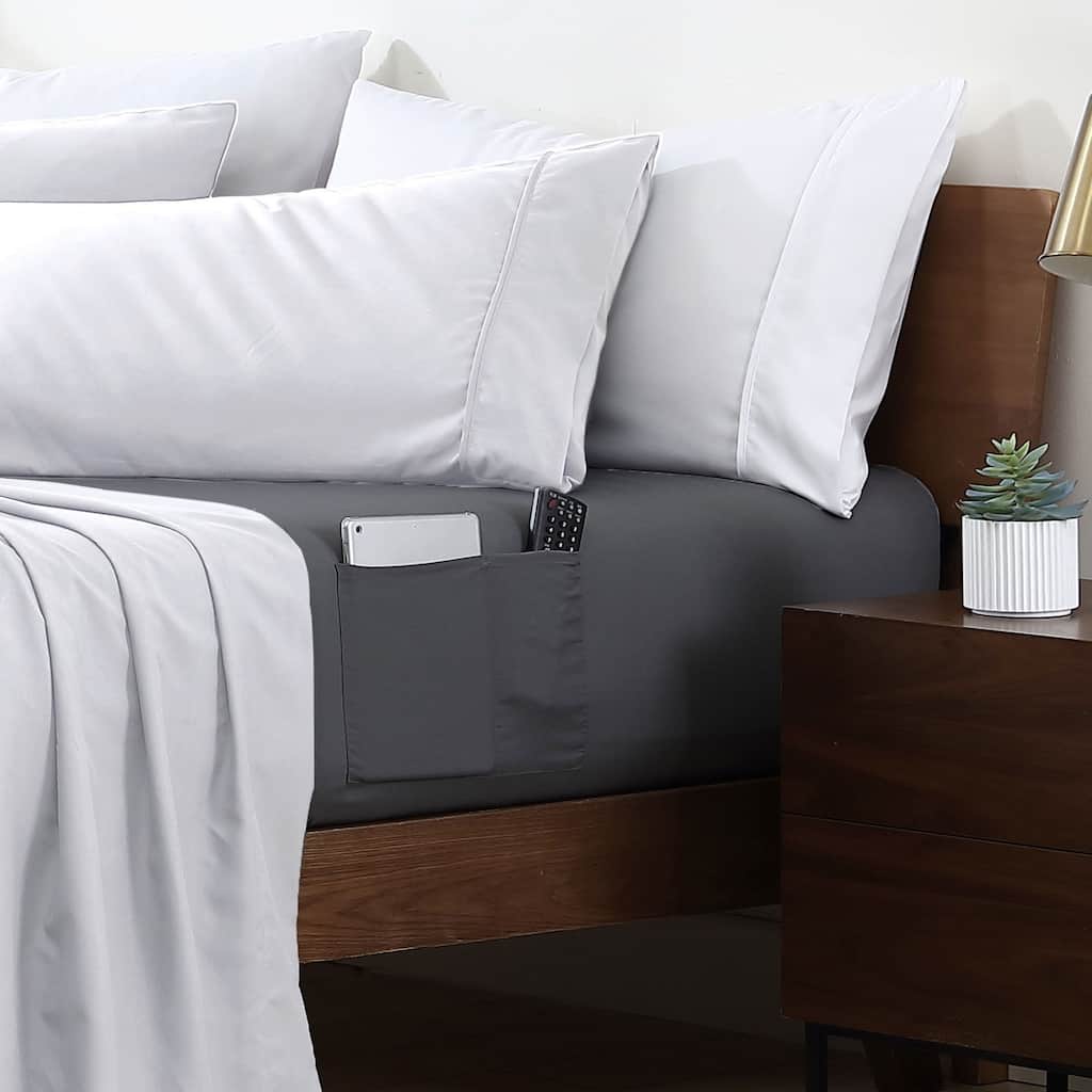 Swift Home 14-Inch Deep Pocket Soft Microfiber Storage Pocket Fitted Sheet