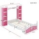 preview thumbnail 3 of 17, Twin Size Castle-Shaped Kids Platform Bed Frame with 2 Storage Bookshelf, Wooden Dreamy Princess Bed