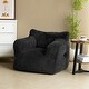 preview thumbnail 1 of 13, Pamapic Bean Bag Chair with Corduroy Cover and Armrests Black