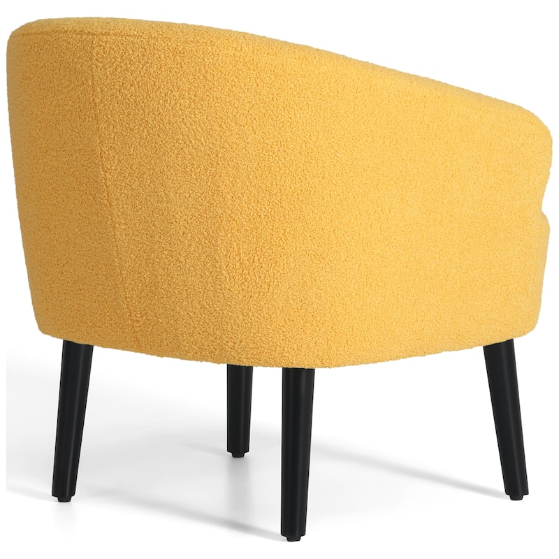Bayville Sherpa Polyester Upholstered Faux Shearling Barrel Chair - (Set of 2)