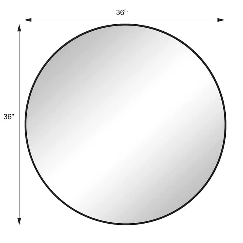 36 Inch Circular Wall Metal Framed Round Vanity Mirror