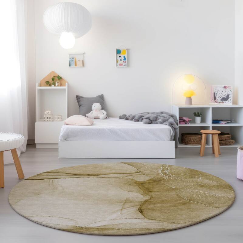 Elfi Artistic Abstract Weather Resistant Timeless Fusion Outdoor Rug