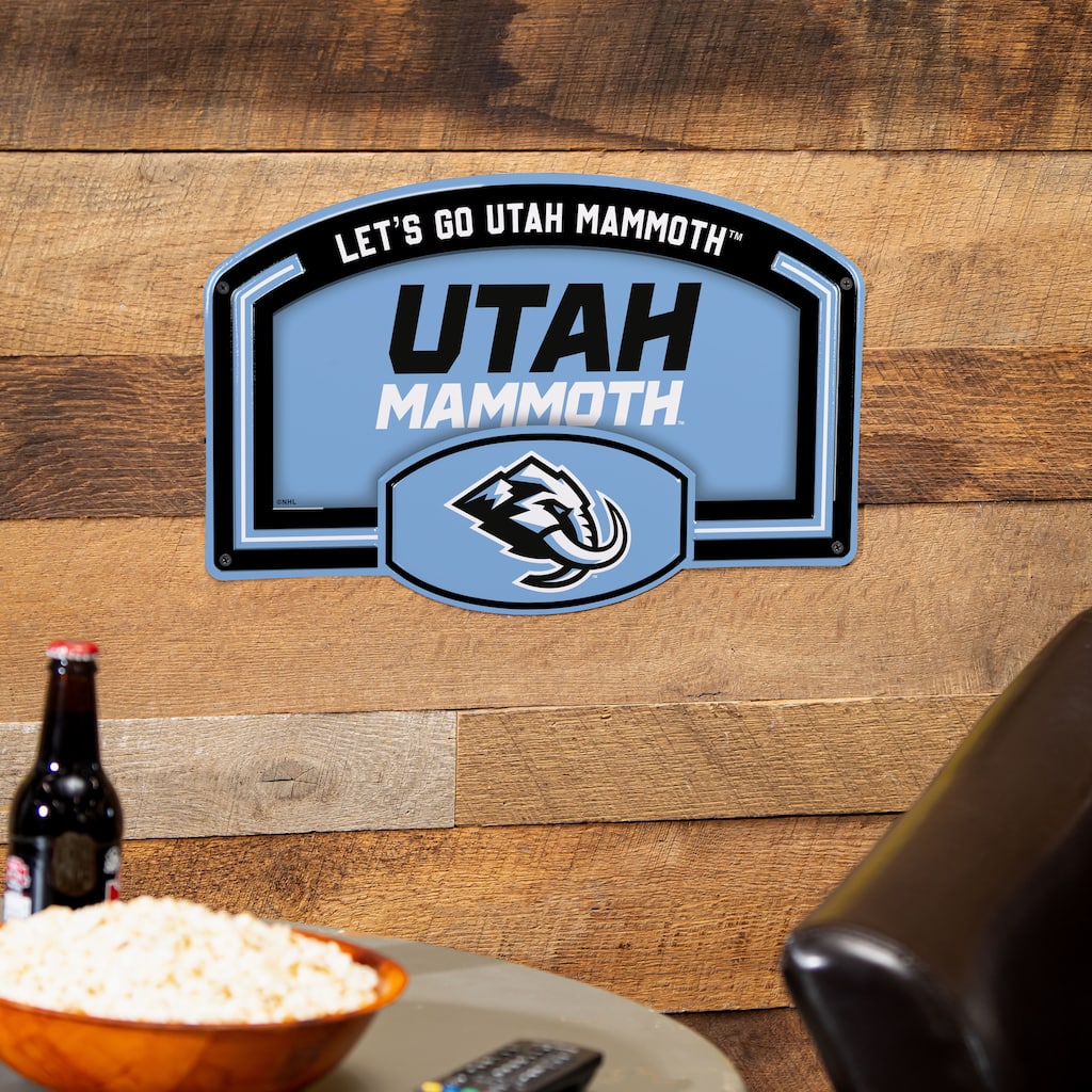 Utah Mammoth Embossed Steel Wall Sign, 11" x 17"