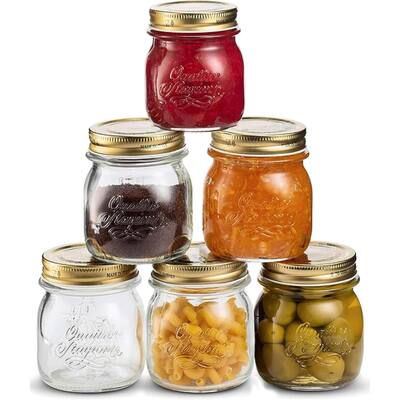 Bormioli Rocco Quattro Stagioni Set of 6 Clear Airtight Mason Jars
