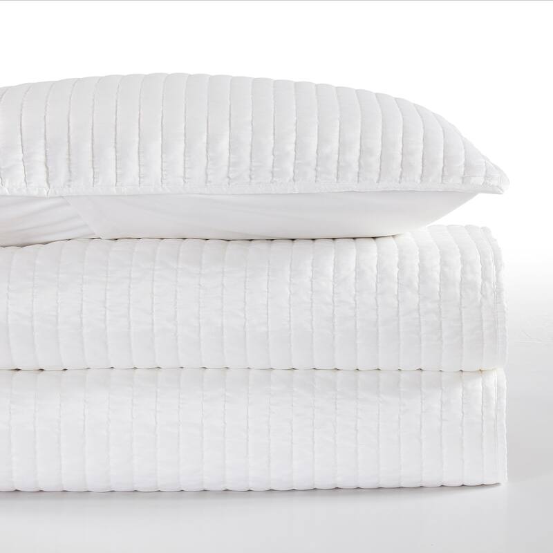Indigo Hill by HiEnd Accents Satin Channel Quilt Set, 3PC