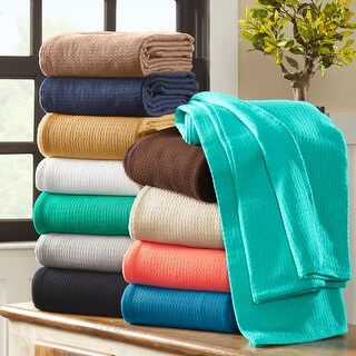 Superior Hanson Woven Cotton Textured Throw and Blanket