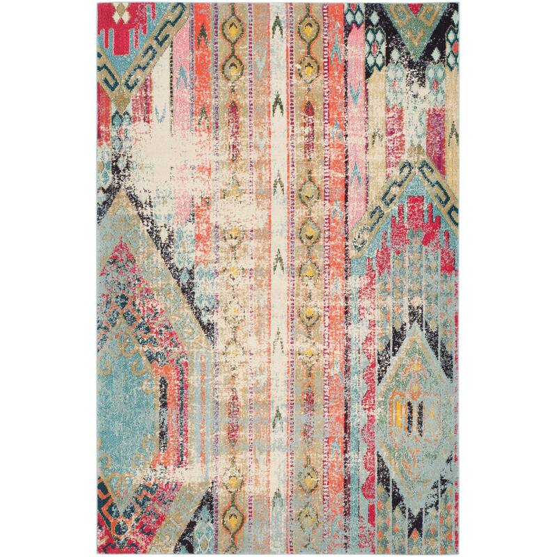 SAFAVIEH Monaco Lumturije Distressed Boho Rug