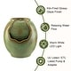 preview thumbnail 25 of 30, Glitzhome Leaf Textured Ceramic Jar Indoor Tabletop Water Fountain with LED Lights