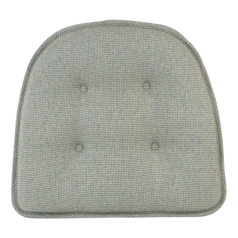 Klear Vu Non-Slip 15" x 16" Omega Tufted Dining Chair Cushion Set