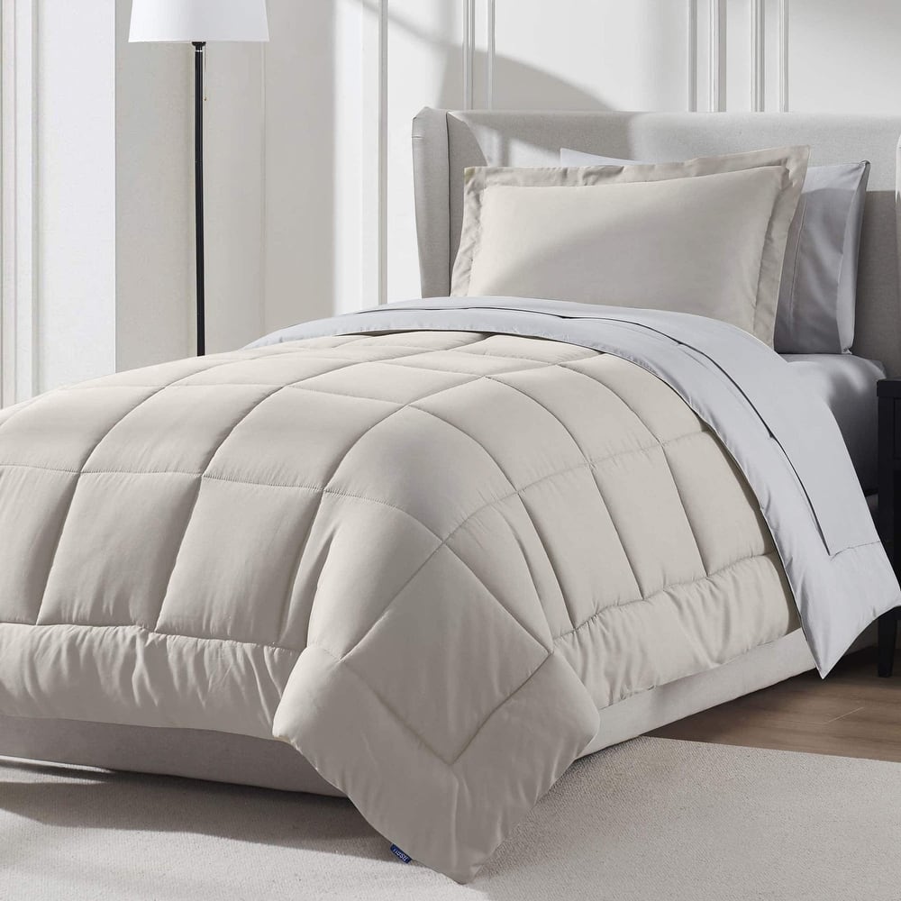 Empyrean Reversible Comforter Set Bed in a Bag with Cooling Pillow