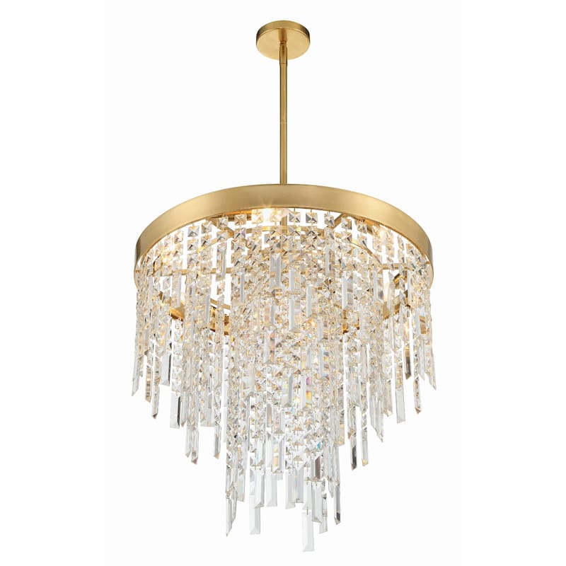 Winfield 6 Light Antique Gold Chandelier - 24"W x 24"H x 24"D