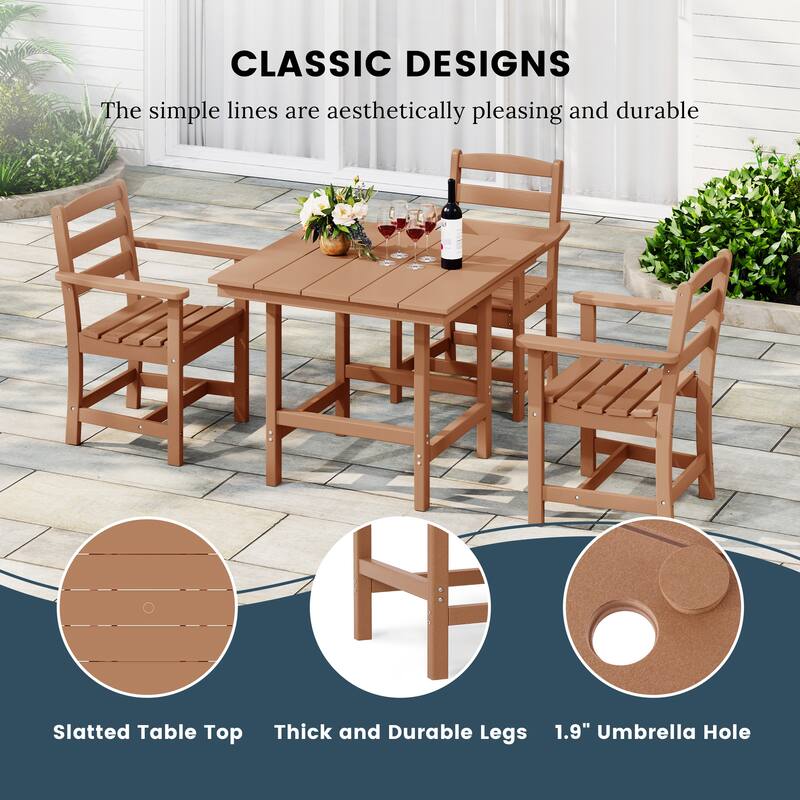 Polytrends Shoreside 5-Piece Arm Chair Dining Set