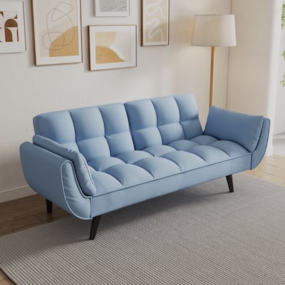 57" Velvet Sofa with Adjustable Backrest - Bed Conversion for Living or Guest Rooms