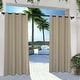 preview thumbnail 37 of 42, ATI Home Indoor/Outdoor Solid Cabana Grommet Top Curtain Panel Pair 54x84 - Taupe