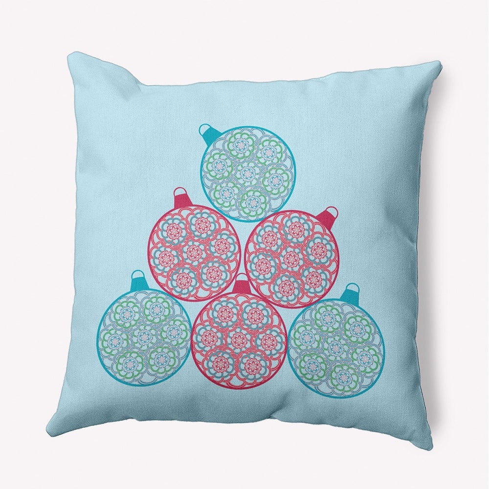 Fancy Ornament Stack Christmas Accent Pillow