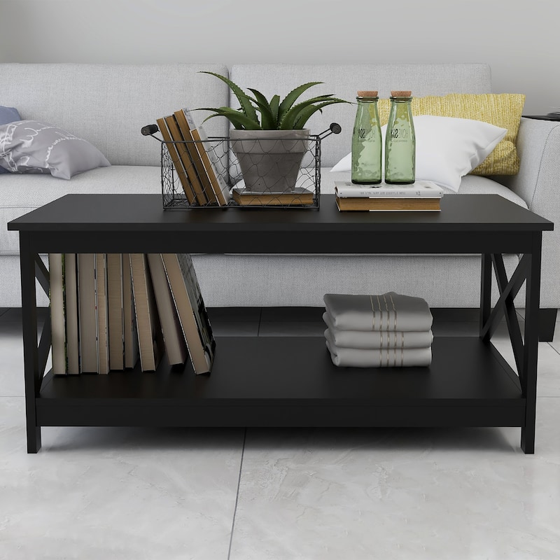 Coffee Table Oxford End Table-Black Color