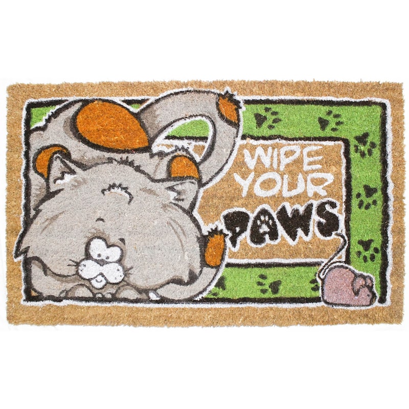 J&M Tuffridge Wipe Your Paws Rubber Coir 18x30