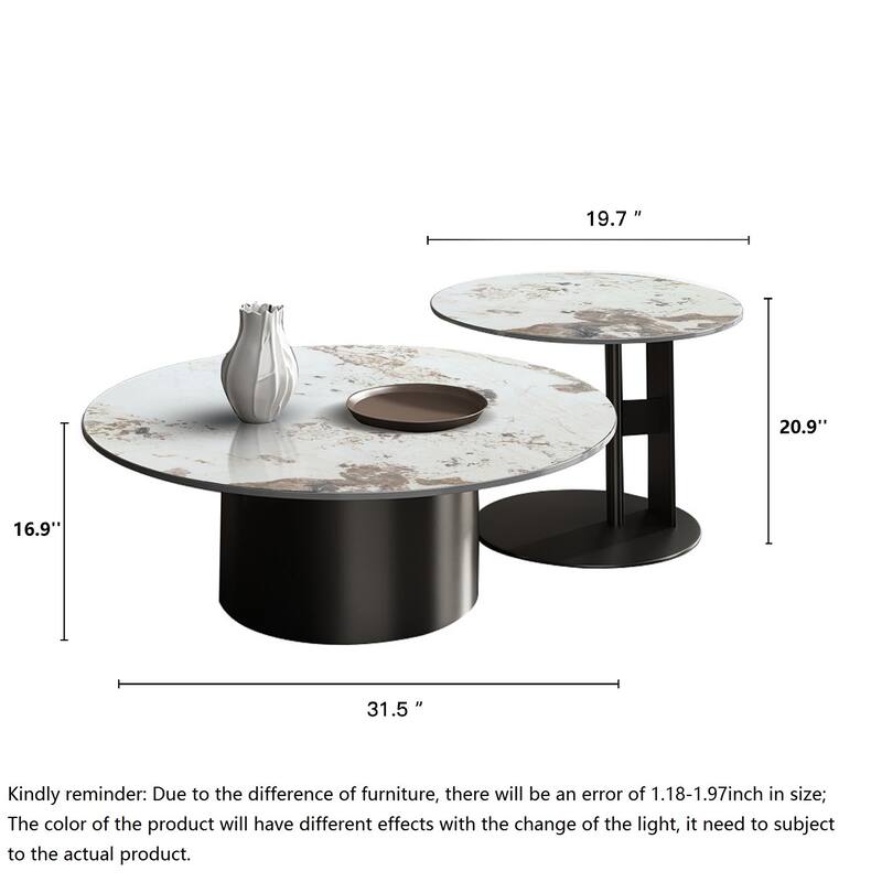 JASIWAY Modern Light Luxury Coffee Table Set