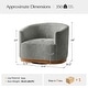preview thumbnail 11 of 34, Gema Modern 360°Swivel Chenille Ergonomic U-shape Armchair with Solid Wood Legs by HULALA HOME
