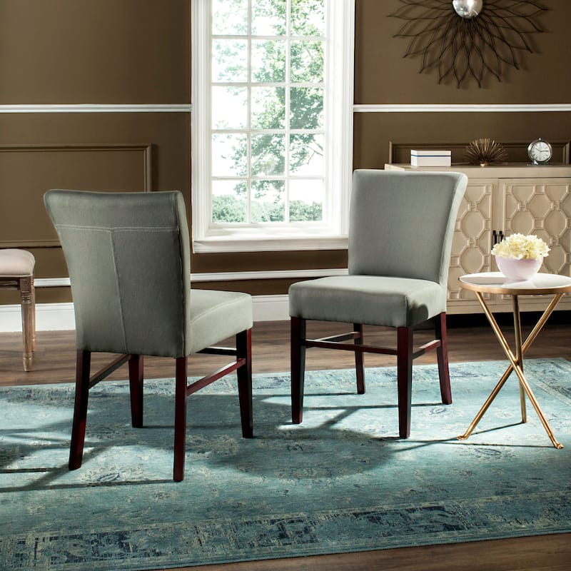 SAFAVIEH Home Teagon Side Chair - 23"W x 18"D x 35"H - Granite