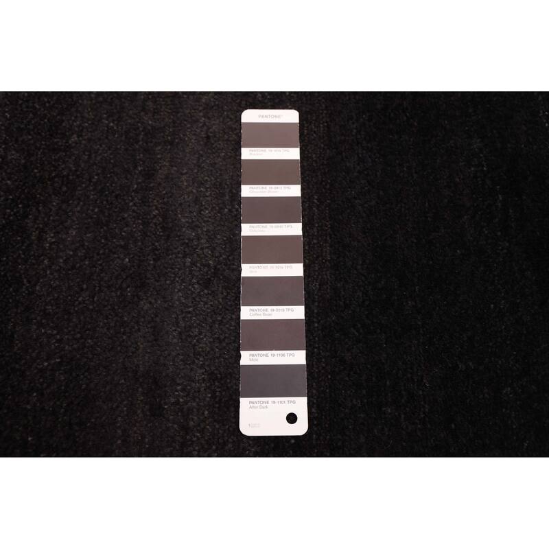 ECARPETGALLERY Hand-knotted Pak Finest Gabbeh Black Wool Rug - 4'0 x 5'9