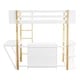 preview thumbnail 12 of 15, Twin Size Loft Bed with Built-in Storage Cabinet, Cubes & Foldable Desk, Solid Wood Loft Bed Frame for Kids Teens Adults