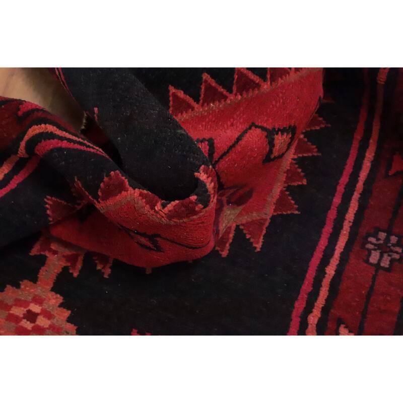 Hand Knotted Oriental 100% Wool Carpet Traditional Tribal Red Ardebil Runner Rug - 11' 3'' X 3' 5''