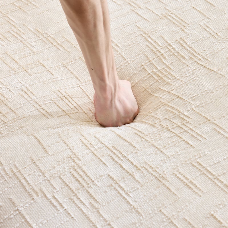 L-Shaped Sectional Sofa with Chaise Lounge, Chenille Upholstered 4 Seater Sofa, Compressed Sofa with Throw Pillows