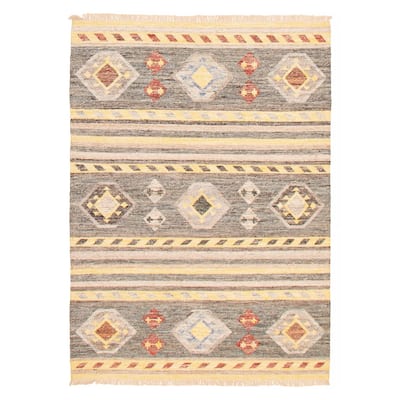 Ankara FW Grey Kilim 5'3" x 7'6" - 5'3 x 7'6