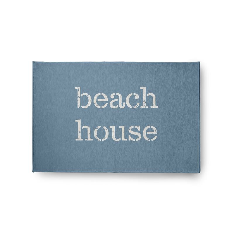 Beach House Nautical Chenille Rug - Dusty Smoke - 2' x 3'