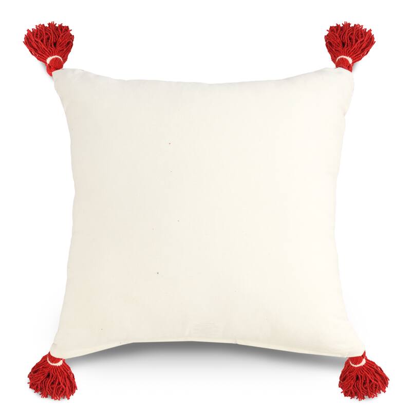 Sevita Buffalo Plaid Bordered Christmas Tree Cotton Throw Pillow