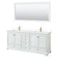 Option White / White Cultured Marble Top / Brushed Gold