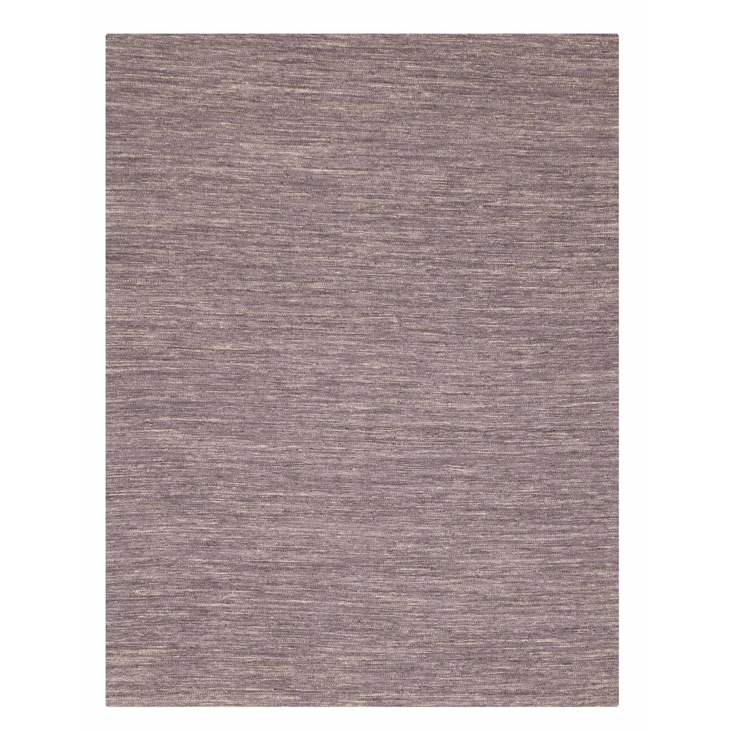 ECARPETGALLERY Flat-Weave Nevada Dark Grey Wool Kilim - 7'8 x 10'3