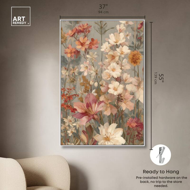 Soft Cream Wilds Canvas by Art Remedy