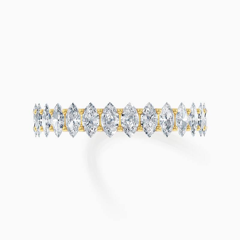 Auriya 14k Gold Marquise North-South Lab Grown Diamond Half Eternity Band 1.40 - 5.25 ct. tw. (F-G, VS)