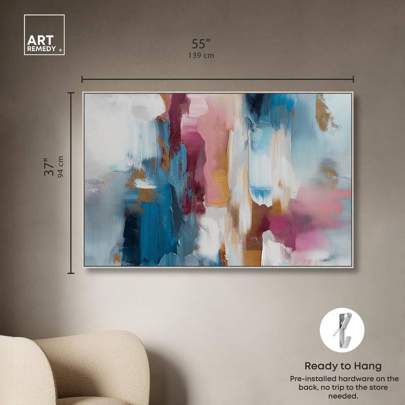 Rosy and Ocean Hues II Canvas by Art Remedy