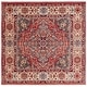 preview thumbnail 12 of 59, SAFAVIEH Kashan Velitchka Oriental Rug with Fringe 3'3" Square - Red/Ivory - Square