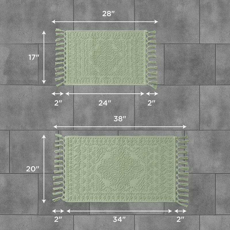 French Connection Nellore Fringe Cotton Bath Rug