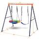 preview thumbnail 5 of 5, 32" Saucer Swing with Stand for Kids Outdoor
