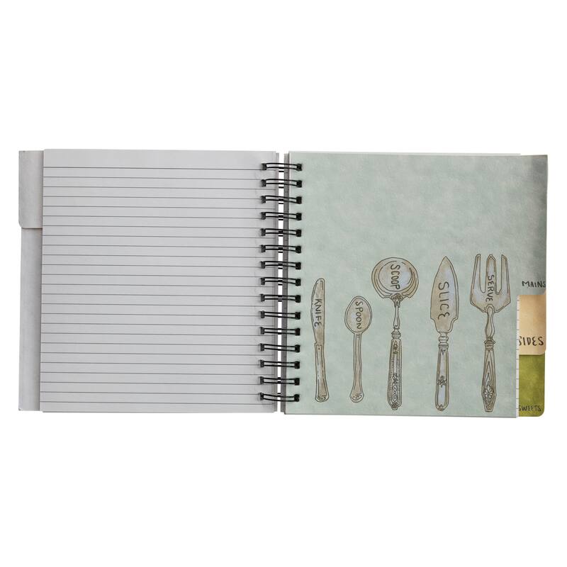 Spiral Bound Paper Recipe Journal with Patterns