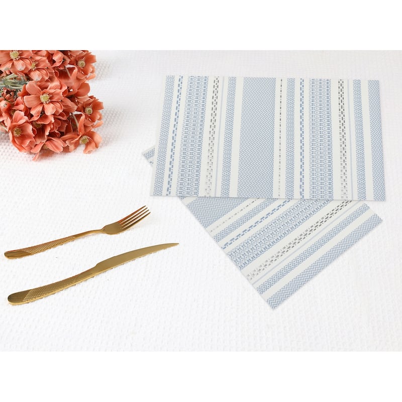 6 Pack Placemats, Placemats for Kitchen Dining Table Decor Heat Resistant Table Placemats Wipeable Table Mat - 18*12in