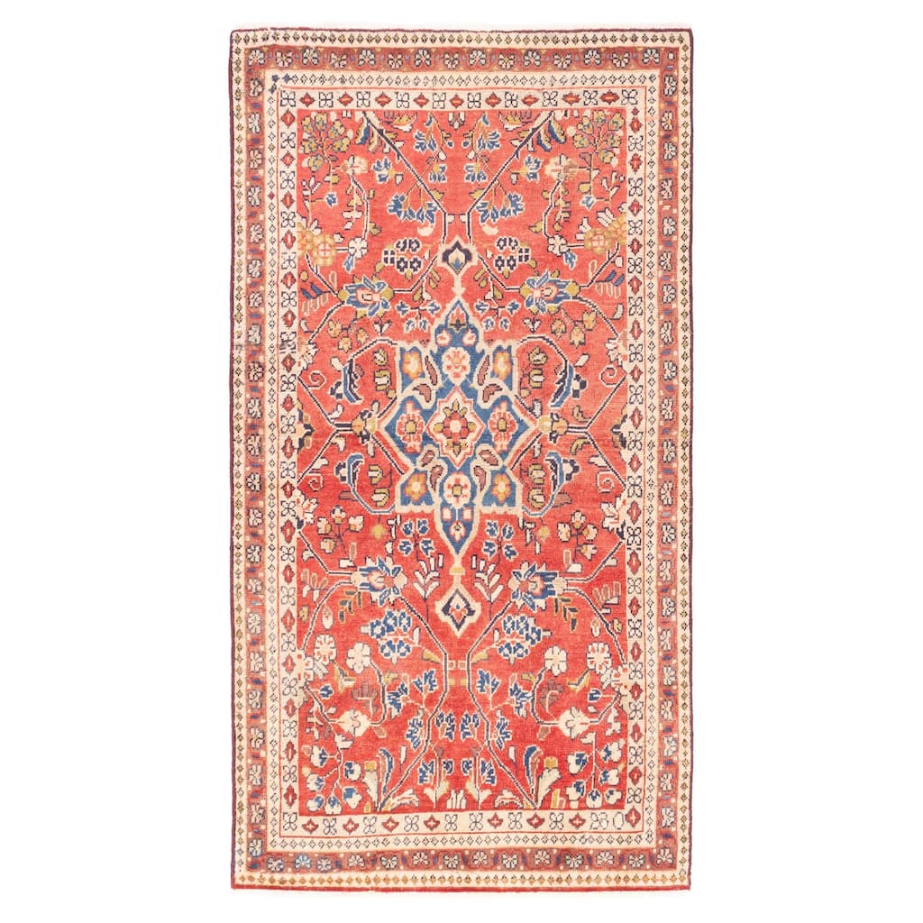 ECARPETGALLERY Hand-knotted Andelz Light Red Wool Rug - 3'8 x 7'1