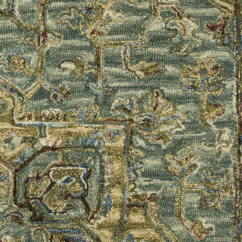 Alexander Home Madeline Hand-hooked Wool Medallion Area Rug