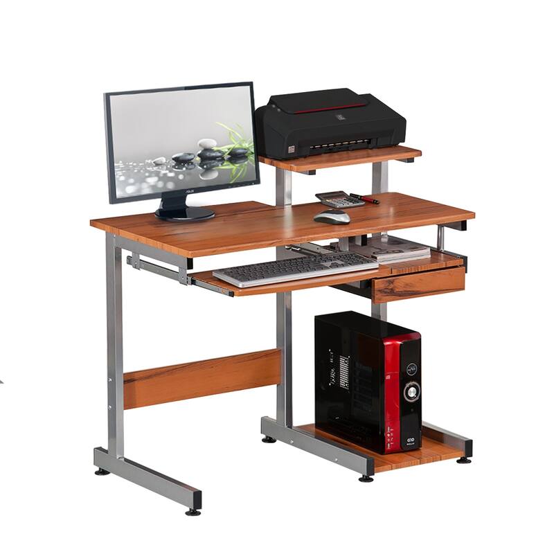 Complete Computer Workstation Desk - Brown