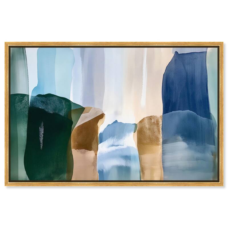 Contoured Calm II Canvas by Art Remedy - 24" x 16" - Gold