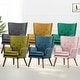 preview thumbnail 14 of 18, Modern Upholstered Velvet Wingback Accent Arm Chair, Set of 2 - 36.6" H x 28" W x 28.4" D