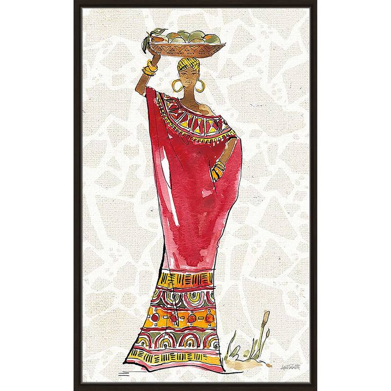 "African Flair IX" Print on Floating Canvas