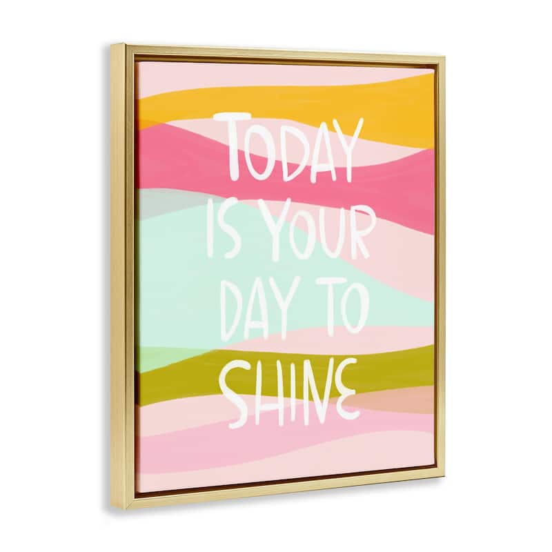 Stupell Pastel Day To Shine Framed Floater Canvas Wall Art Design By Mandy Ford Art + Illustration
