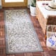 SAFAVIEH Courtyard Clarine Indoor/ Outdoor Waterproof Patio Backyard Rug - 2'3" x 6'7" - Grey/Natural